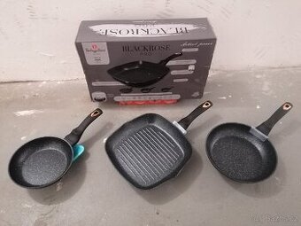 Sada 3 ks pánví z kovaného hliníku značky BerlingerHaus