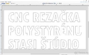 SLOVENSKÁ CNC ŘEZAČKA POLYSTYRENU – PRAC. PLOCHA 1300×650mm