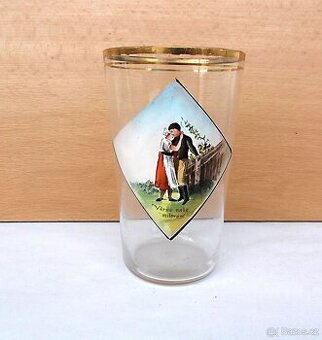 Malovaná sklenička Prodaná nevěsta TOP stav