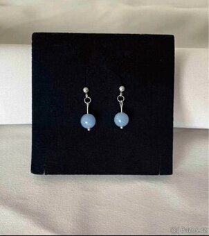 Náušnice s akvamarínem