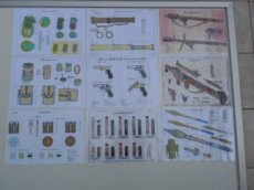 Výukové plakáty zbraní a střeliva