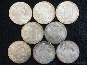 8 kusů stříbrných investičních mincí Levantský Tolar