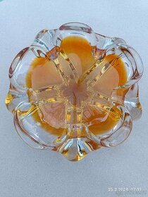Popelník starožitný z hutního skla - 1