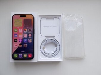 APPLE iPhone 15 Pro 128GB Přírodní titan - ZÁRUKA - TOP STAV