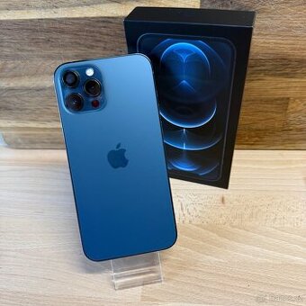 iPhone 12 Pro Max 128GB, 100% baterie, modrý (rok záruka) - 1