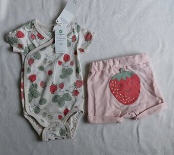Nový letní set s jahůdkama vel. 62