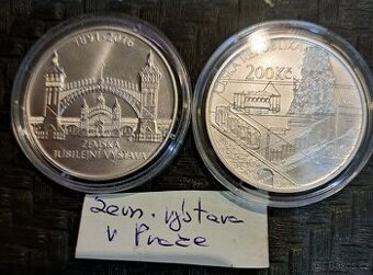 Stříbrná mince 200 Kč - 125. výročí Zemské jubilejní výstavy