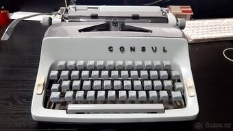Psací stroj Consul vč. kufru - 1