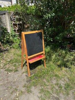 IKEA MALA stojan Křídová TABULE černá/bílá