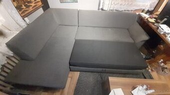 Rohový rozkládací gauč s velkým úložným prostorem