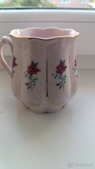 6x hrnek růžový porcelán