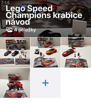 Lego Speed Champions s návodem a krabicí