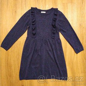 Šaty dívčí tmavě modré vel. 134