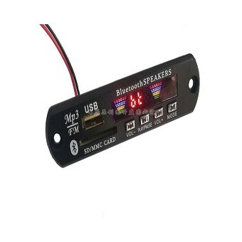 MP3 set 02D black s ovladaním , BT, MIC, SD BT, zesilovač