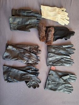 Kožené rukavice, nové, vel 7, 7 1/4