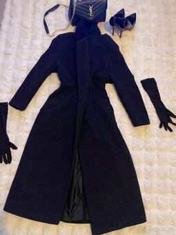 Kašmírový dlouhy cerny kabat damsky Valentino