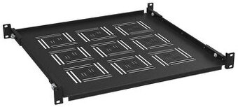 Solarix police 19" 450mm pevná černá, 80192451