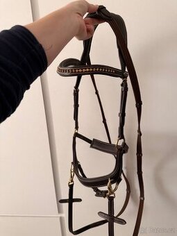 Bezudidlová anatomická uzdečka QHP, hnědá