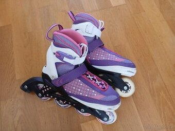 Dívčí nastavitelné inline brusle vel. 33-39 včetně chráničů