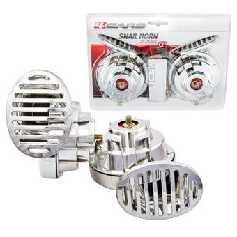 Klaksony do auta AUTOMAX 12V, chromované, 2 ks