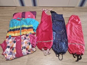 6x Nepromokavé oblečení (bunda a kalhoty) 110-116