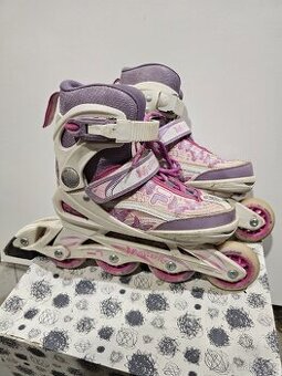 Kolečkové dívčí brusle stavitelné vel.32-36