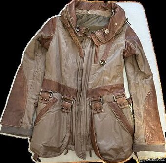 Jarní bunda s koženými prvky