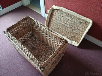 Proutěný koš - 79 cm x 46 cm x 53 výška