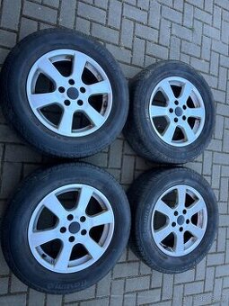 4x alu disky 5x114.3 R16, letní pneu 50%