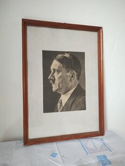 Prodám originální obraz Adolfa Hitlera nalezený na půdě