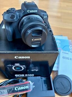 Canon EOS R100 + RF-S 18–45 mm IS STM, 900 snímků, 32GB SD