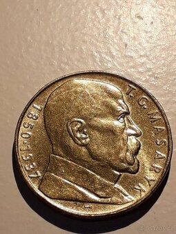 Sleva mince, 10Kčs ČSFR T.G.Masaryk, značená.