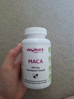 Maca, Vegmart, 600 mg, 120 kapslí,Nové
