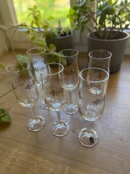 Vintage sklenice na sekt / šampaňské BOROCRYSTAL - 6 ks