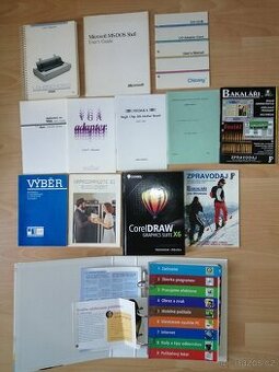 Retro PC sbírka manuálů CorelDRAW MS-DOS Bakaláři