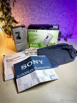 Sony M-640V Microcassette-Corder Diktafon kompletní balení