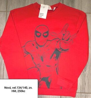 Nová mikina Spiderman vel.134/140
