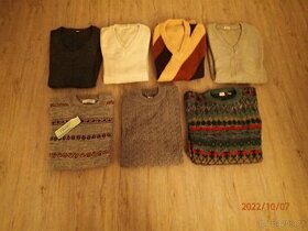 7x pánské svetry, vel. S, M a XXL