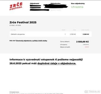 Zrće Festival 5.- 8.7.2025 (1x Základní vstupenka)
