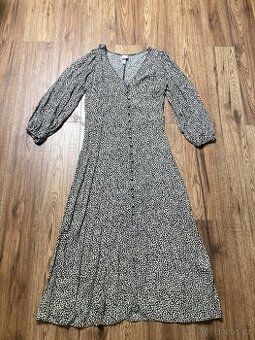 Dlouhé letní propínací viskózové šaty H&M (vel. 38), PC 1190