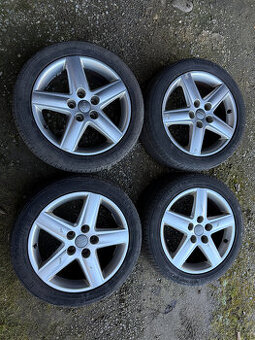 SADA ALU KOL 5x112 R17 ET45, LETNÍ PNEU BARUM
