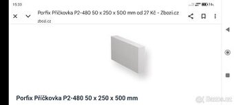 Porfix příčkovky 5 cm