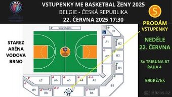Vstupenky ME BASKETBAL ŽEN (Eurobasket) v Brně BEL vs. ČR