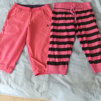 2x tepláčky 3/4 ,7-8let