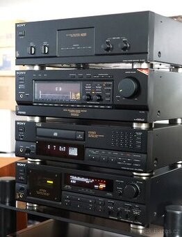 SONY SET - ES preamp, CD player, Tape deck, koncový amp