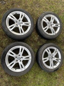 Alu kola Audi r17 5x112 + zimní pneu 205/50