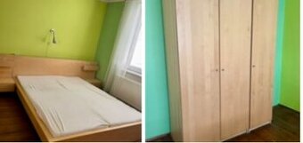 Skrin a postel s nočními stolky Ikea rošty a matrace