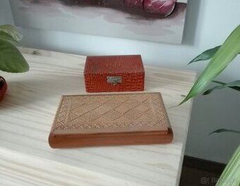 Retro krabičky šperkovnice truhličky 70. léta