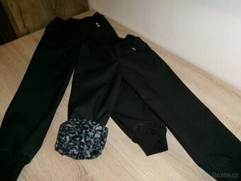 ČERNÉ ZIMNÍ SOFTSHELLOVÉ KALHOTY VEL.92-170