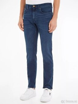 TOMMY HILFIGER DENTON W 36 L 32 XL PÁNSKÉ SLIM JEANS-TMAVÝ D